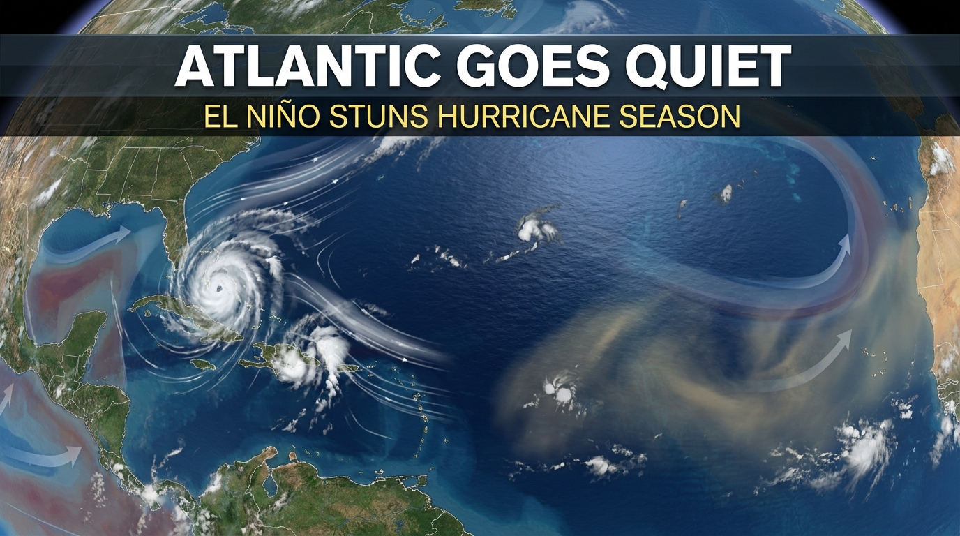 El Niño suppresses Atlantic hurricane activity with extreme wind shear and dry air during a record-low hurricane season