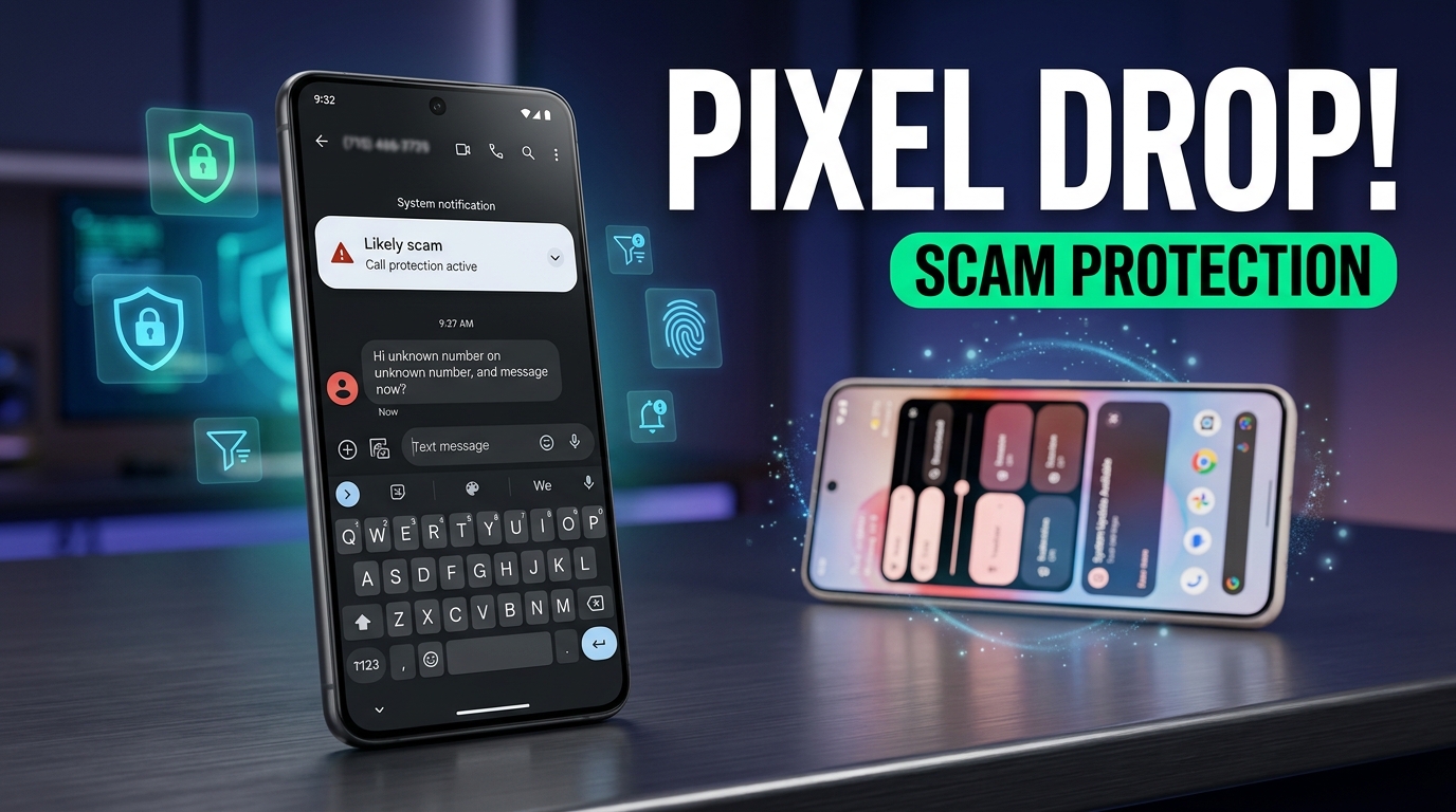 Google Pixel smartphone showing a “Likely scam” warning as part of the September Pixel Drop, highlighting new on-device scam detection and security features.
