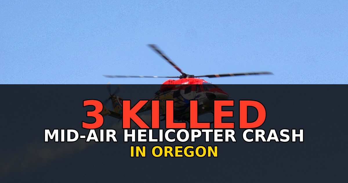 Oregon helicopter collision near McMinnville Municipal Airport kills three