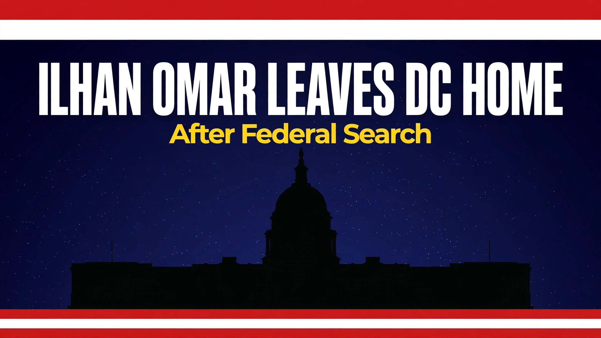 Rep. Ilhan Omar outside the U.S. Capitol after announcing she will leave her Washington home following a federal search