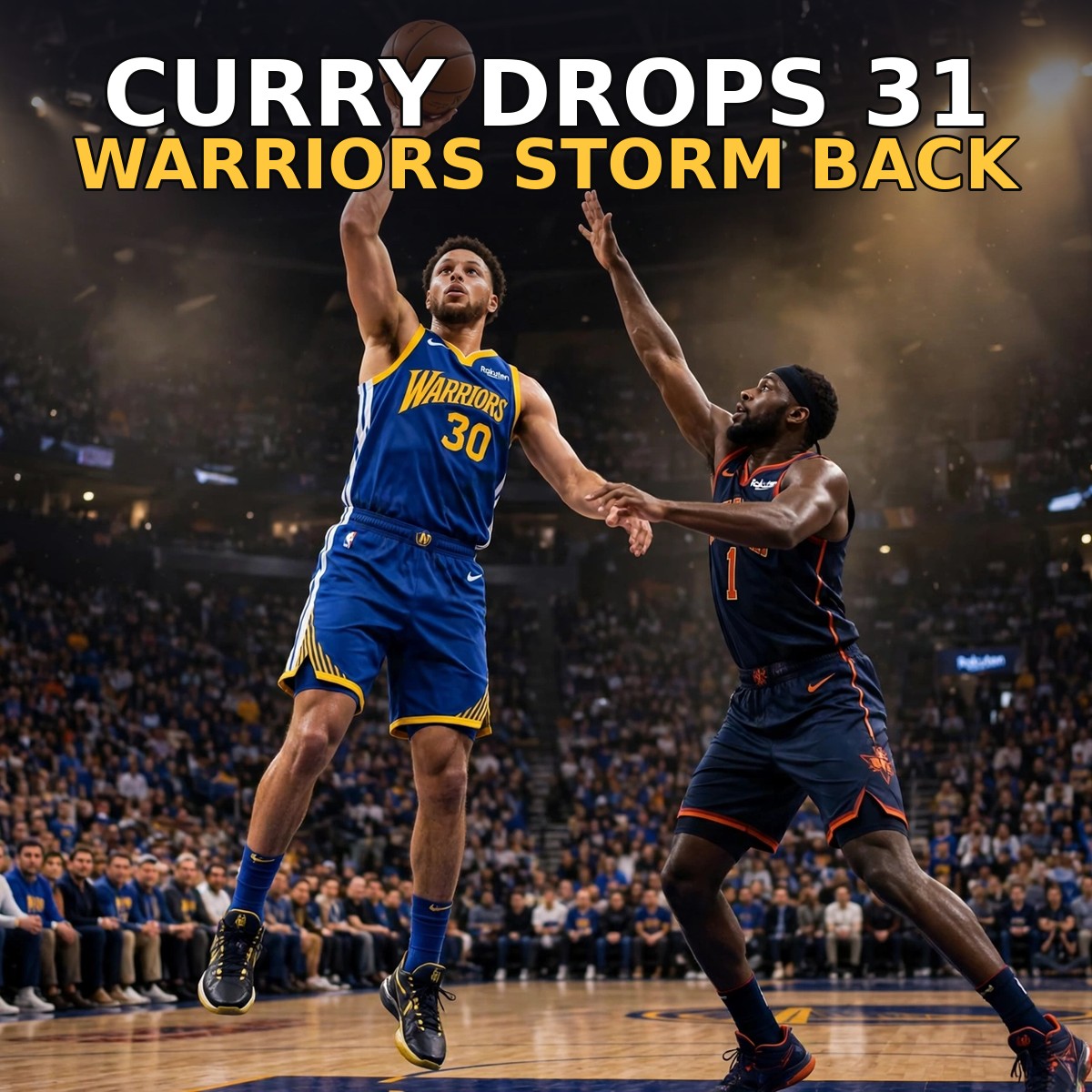 Stephen Curry 31 points Warriors vs Lakers comeback