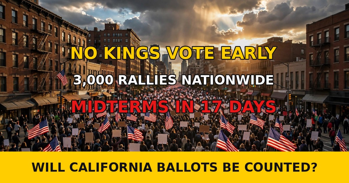 No Kings Vote Early rallies across America October 17 2026