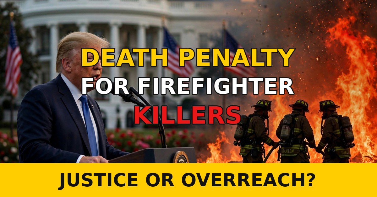 Trump death penalty firefighters demand at White House Rose Garden luncheon honoring first responders