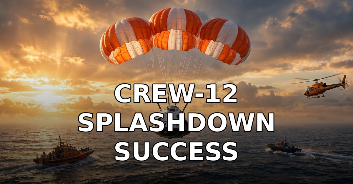 SpaceX Crew-12 splashdown