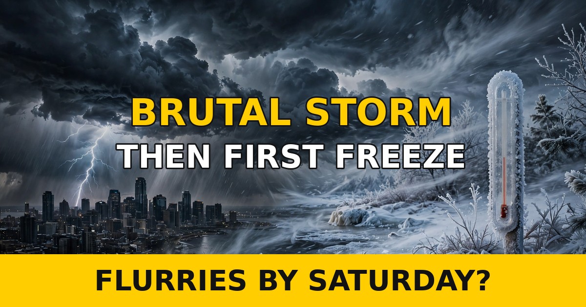 Northeast storm fall freeze: powerful storm slams Northeast with rain and dangerous winds before first fall freeze