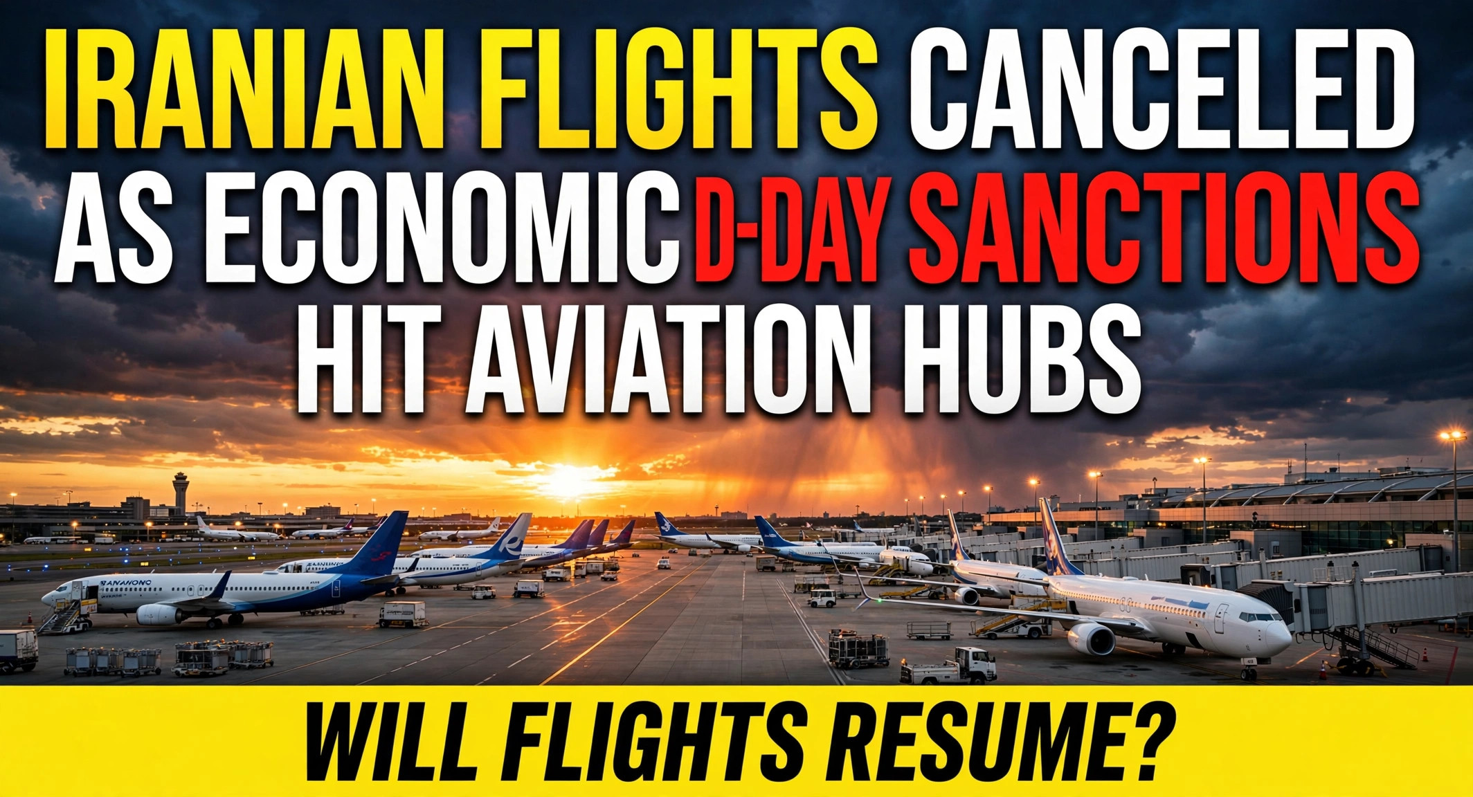 iranian flights canceled sanctions