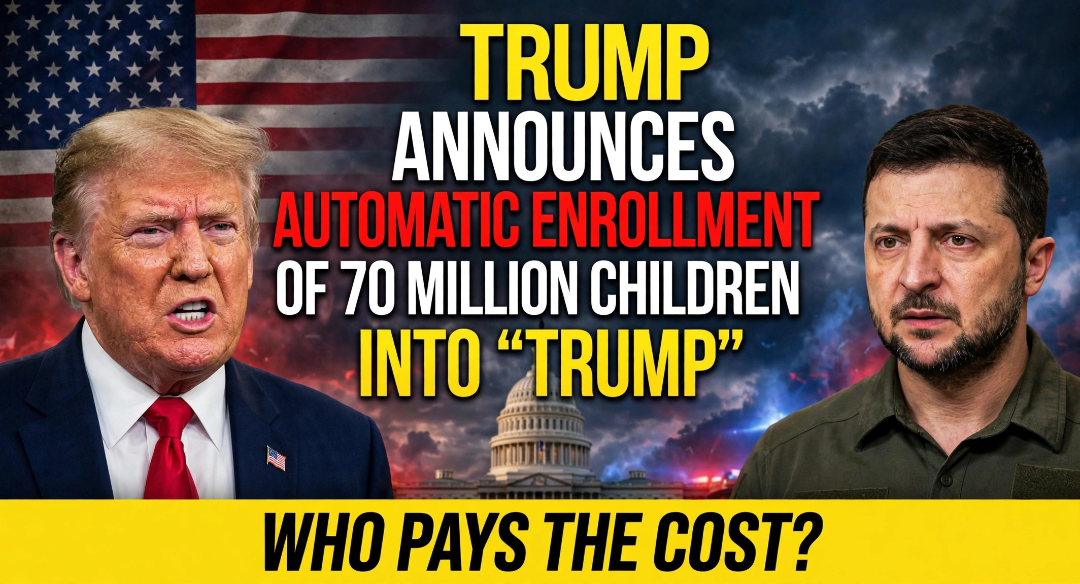 trump announces automatic enrollment 70 million children trump accounts
